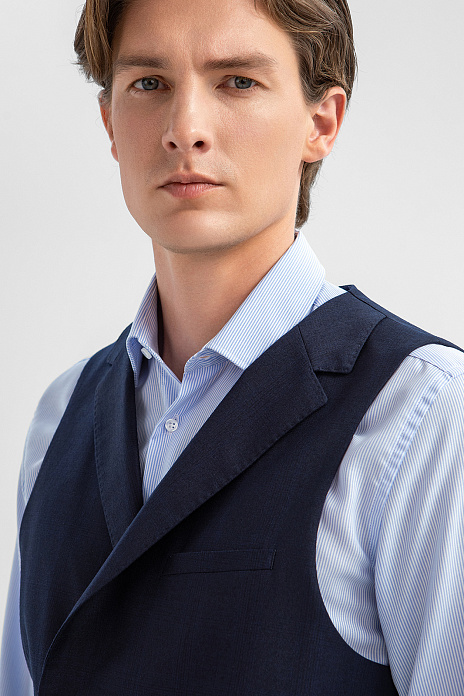 Жилет Limited edition из шерсти и кашемира с водоотталкивающей обработкой, цвет Синий темный