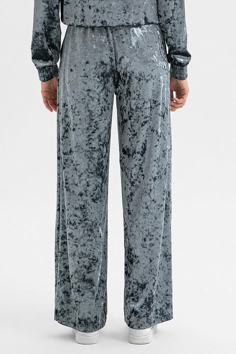 Брюки спортивные с бархатной фактурой, цвет Серый