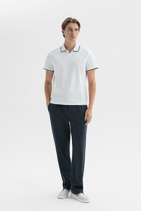 Брюки на кулиске, цвет Синий темный