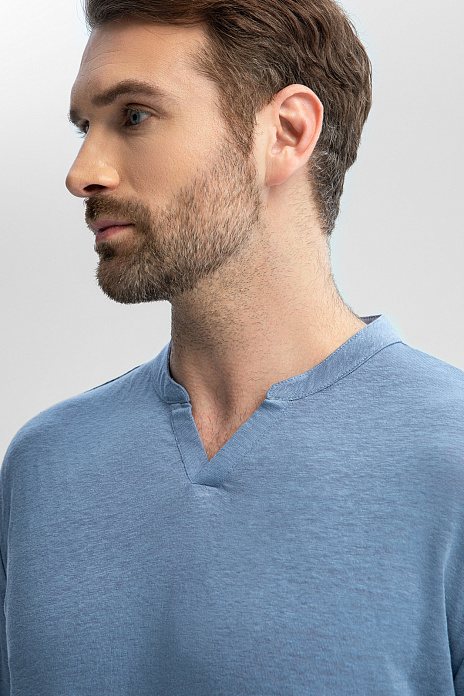 Футболка изо льна, лимитированная коллекция, цвет Голубой