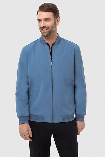 Голубой бомбер с водоотталкивающей обработкой