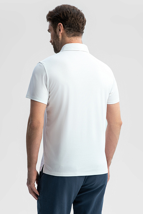 Поло из мерсеризованного хлопка, цвет Белый