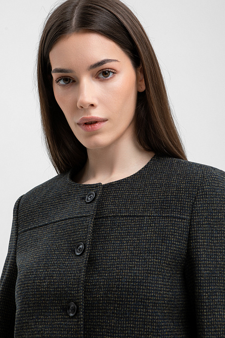 Пиджак из шерсти, цвет Зеленый темный