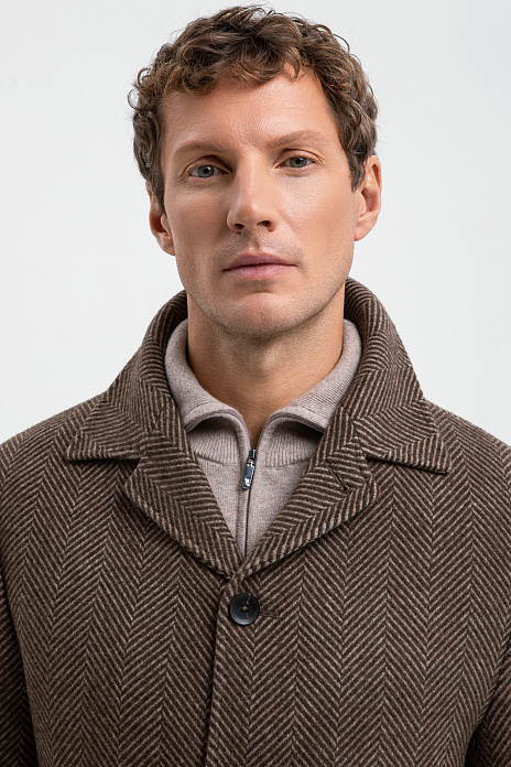 Пальто Limited edition из шерсти и кашемира, цвет Коричневый