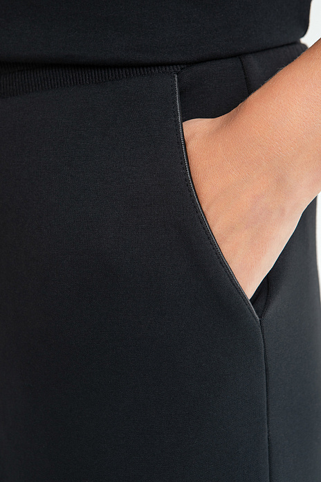 Брюки спортивные из хлопка черного цвета, цвет Черный