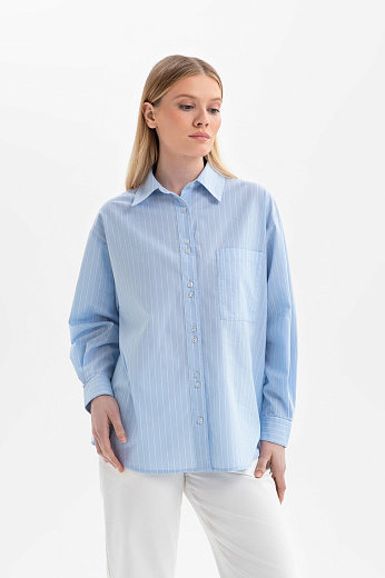 Рубашка из хлопка в полоску