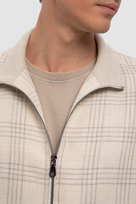 Куртка изо льна и шерсти, лимитированная коллекция, цвет Бежевый светлый