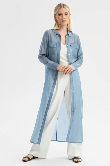 Рубашка-туника, цвет Голубой светлый