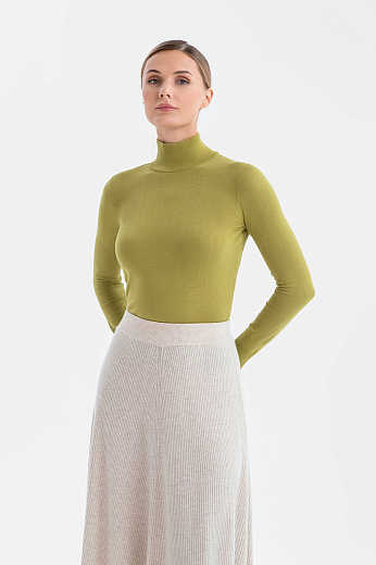 Водолазка из хлопка и шелка