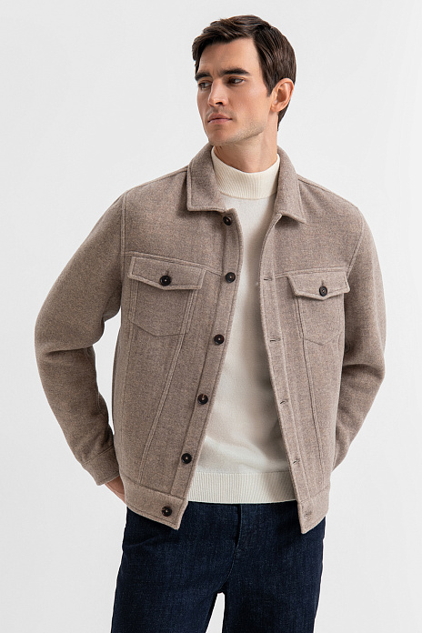 Куртка Limited edition из шерсти и кашемира, цвет Бежевый