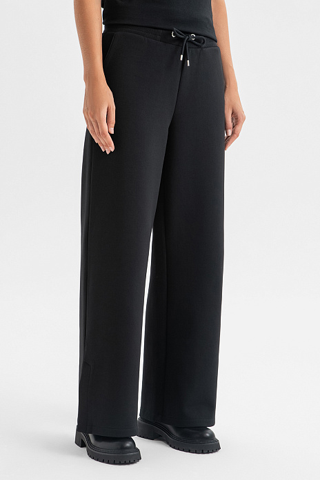 Брюки спортивные из хлопка черного цвета, цвет Черный