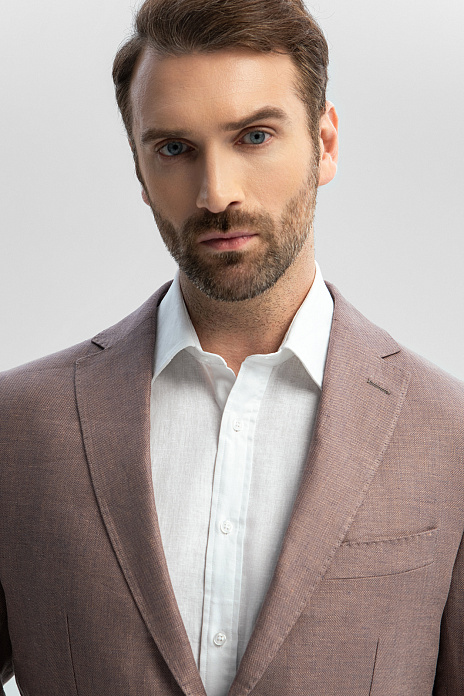 Пиджак изо льна, цвет Коричневый