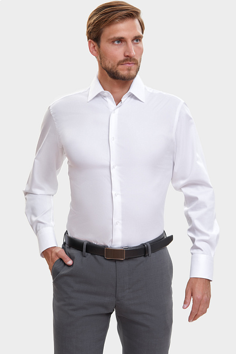 Сорочка из хлопка белого цвета, цвет Белый