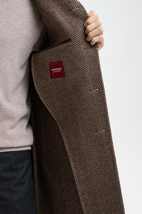 Пальто Limited edition из шерсти и кашемира, цвет Коричневый