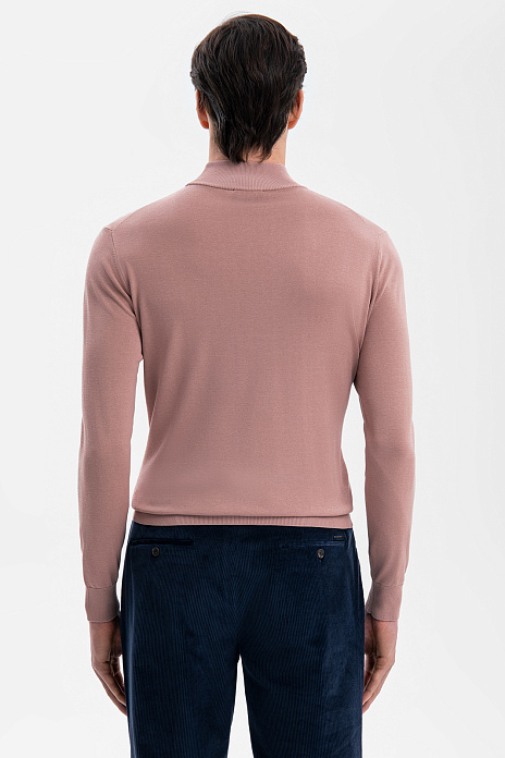 Водолазка Limited edition из шелка, цвет Пудровый