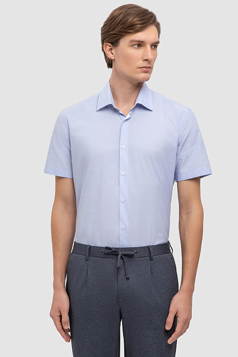 Сорочка с коротким рукавом, голубой цвет, цвет Голубой светлый