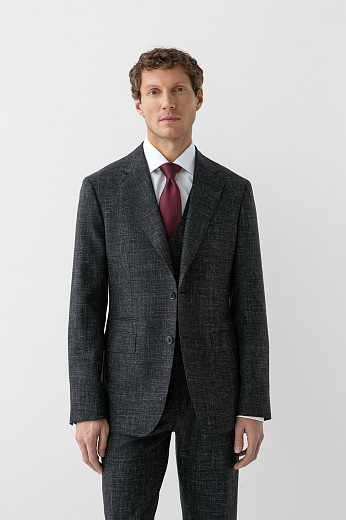 Пиджак из шерсти, льна и шелка