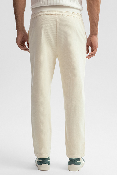 Брюки спортивные из вельвета, цвет Молочный