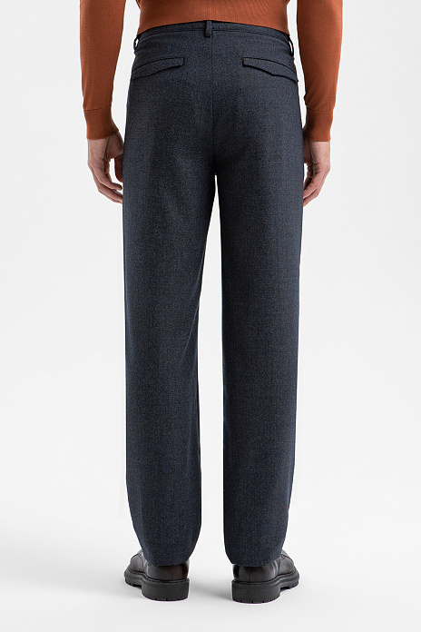 Брюки Limited edition из шерсти, цвет Синий темный