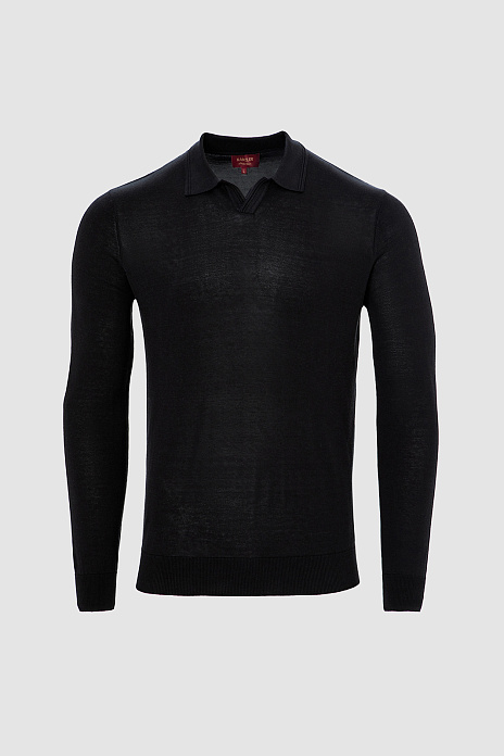 Джемпер поло Limited edition из шелка, цвет Черный