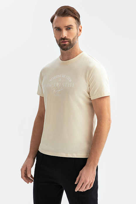 Футболка из хлопка, цвет Бежевый