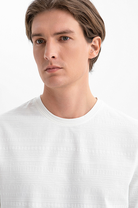 Футболка с орнаментом, цвет Белый