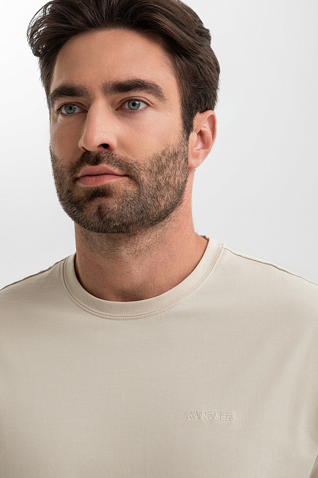 Футболка из хлопка, цвет Бежевый