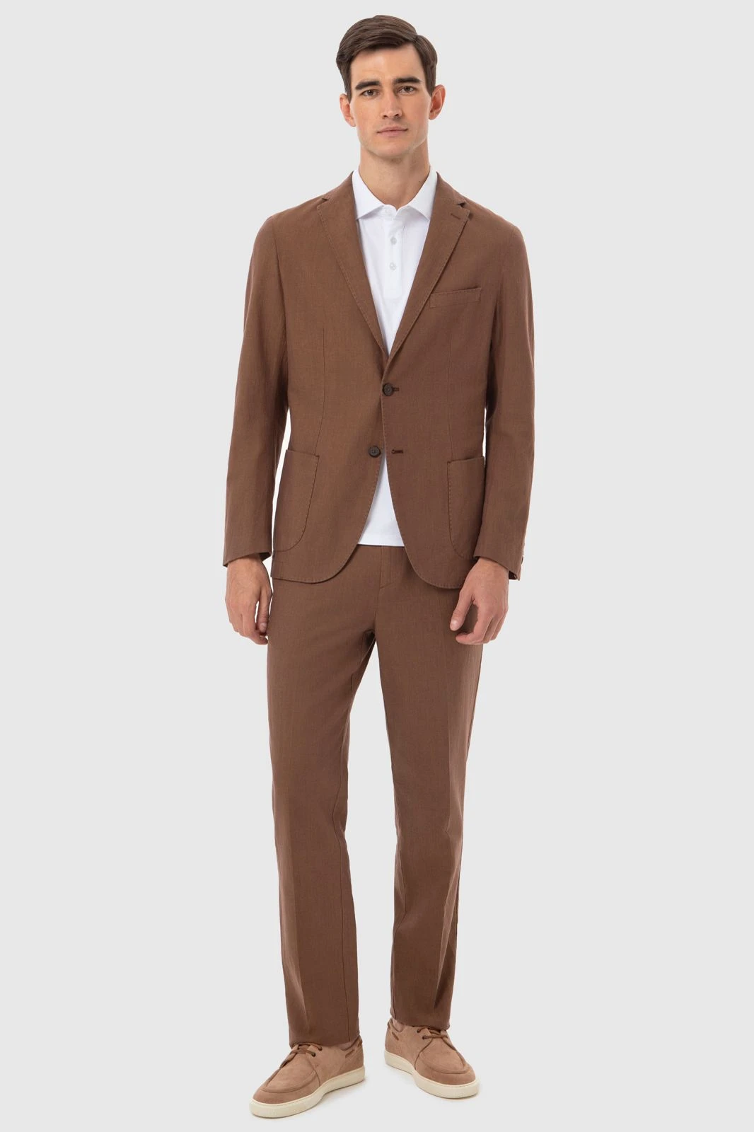 Костюм из хлопка, льна и тенсела