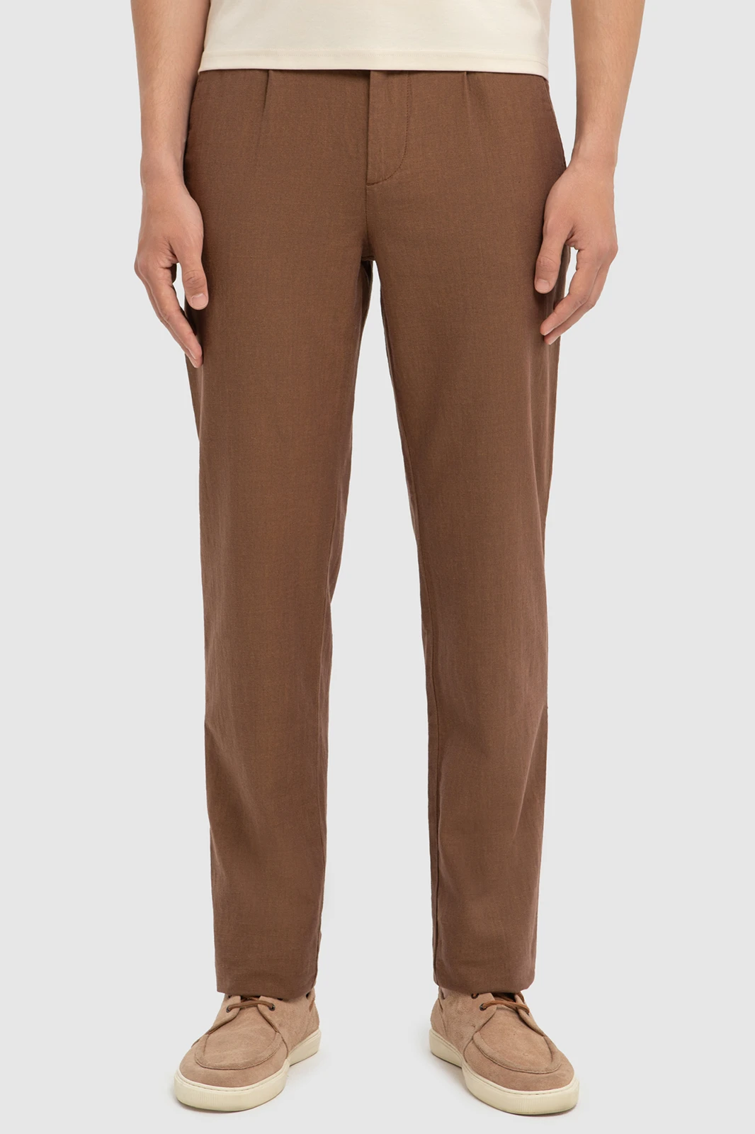 
        Брюки из хлопка, льна и тенсела